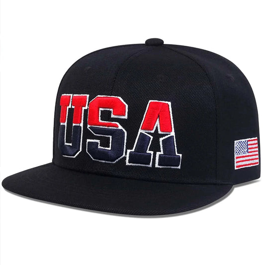 Unisex USA Letter Embroidered Hip Hop Adjustable Hat