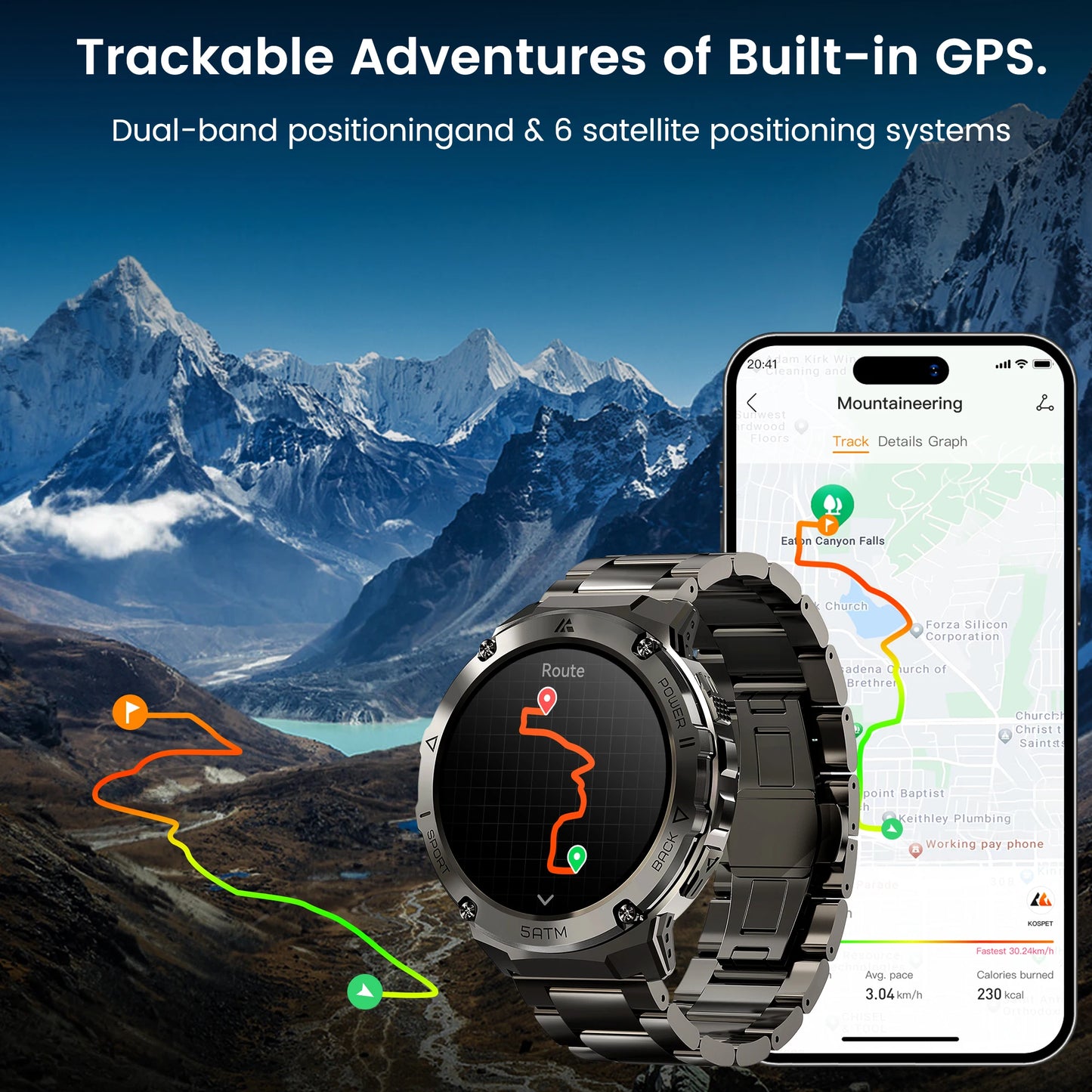 Ticwris T3E GPS Smartwatch For Men Waterproof With AMOLED - Arthur's Wellness Emporium