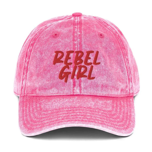 Classic Vintage Rebel Girl Cotton Twill Cap Unisex Sun Hat