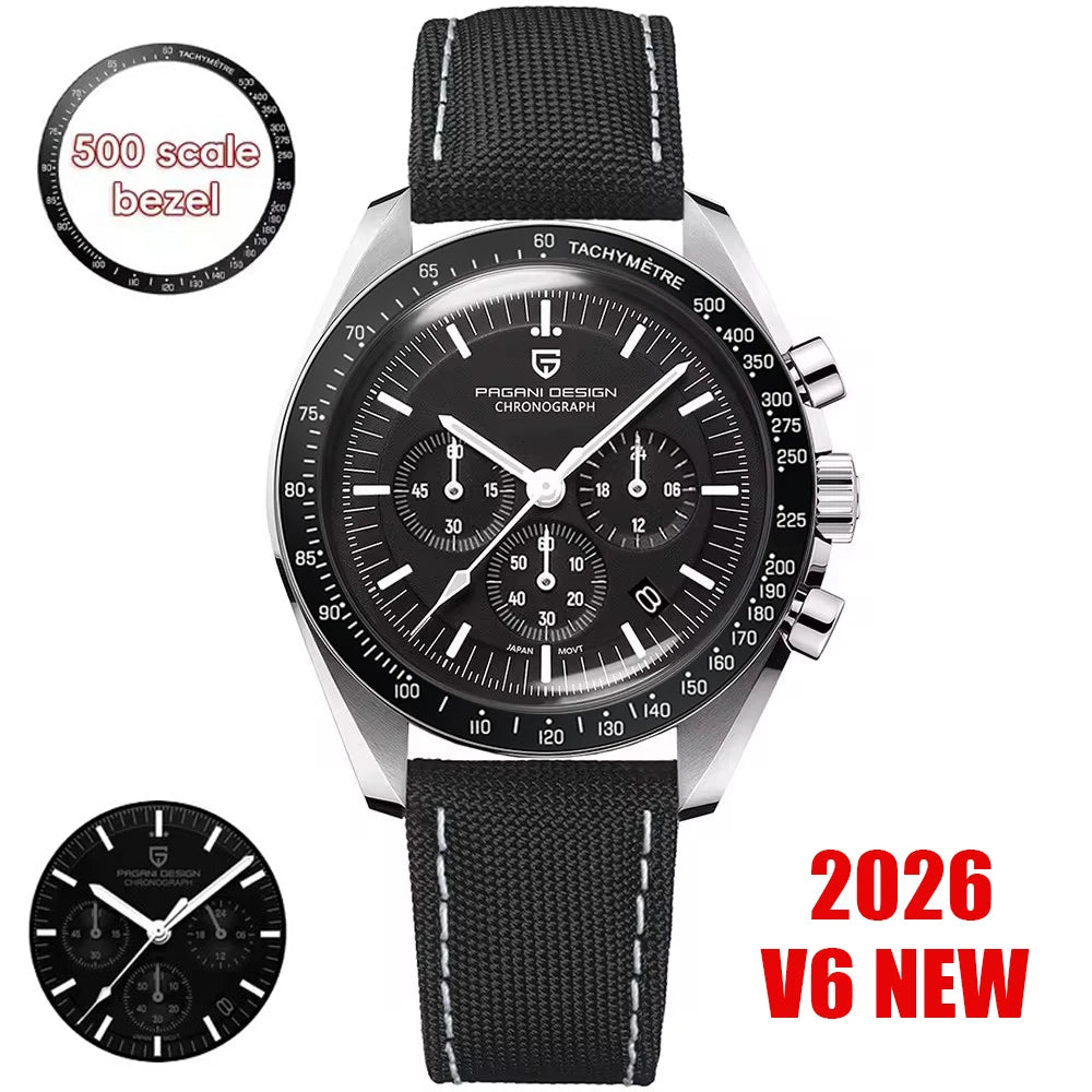 Pagani Design Moon V6 Men's Quartz Chronograph Watch
