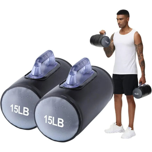 Water Filled Training Dumbbells Travel Weights Set - Arthur's Wellness Emporium