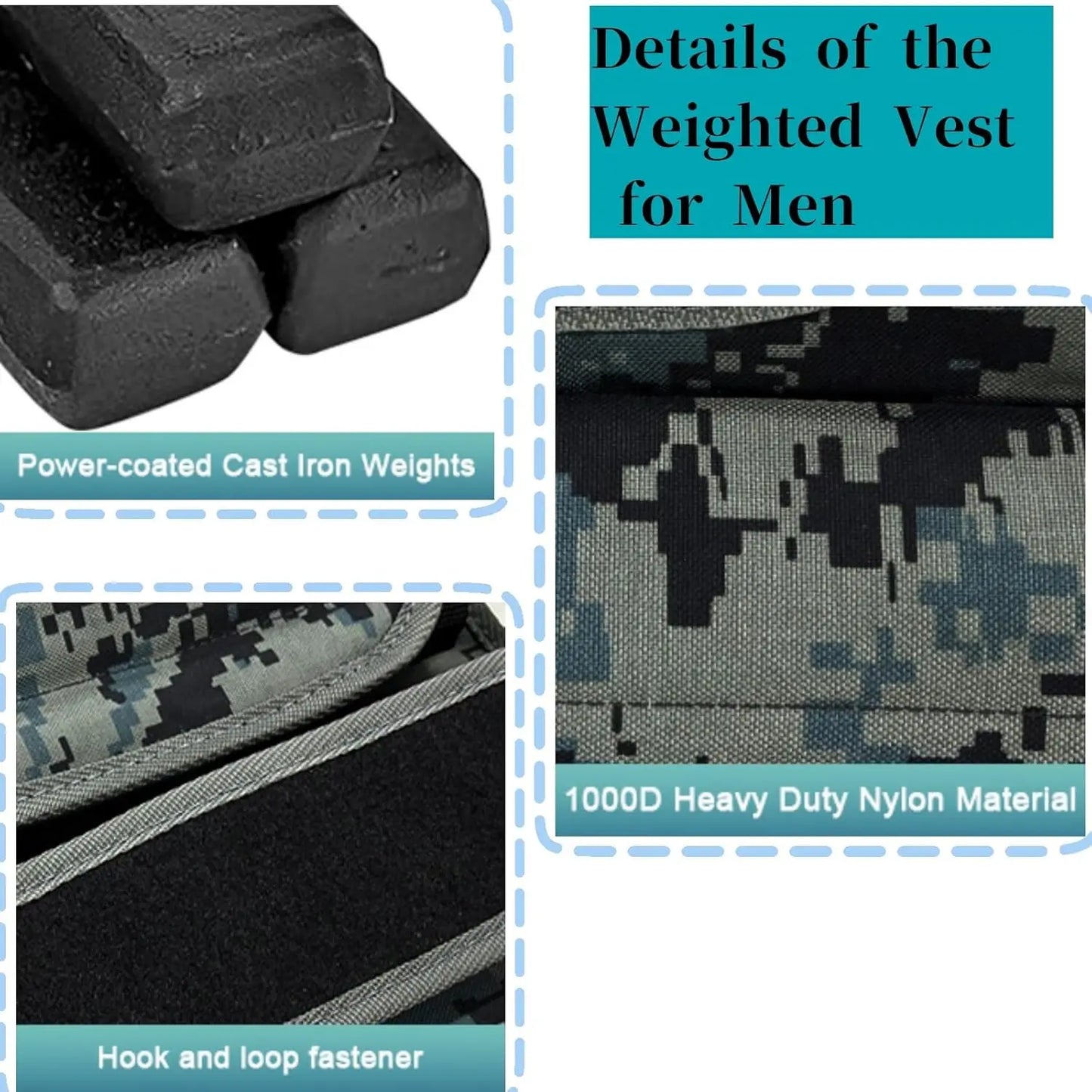 Adjustable 44LB Weighted Vest for Strength Training - Arthur's Wellness Emporium