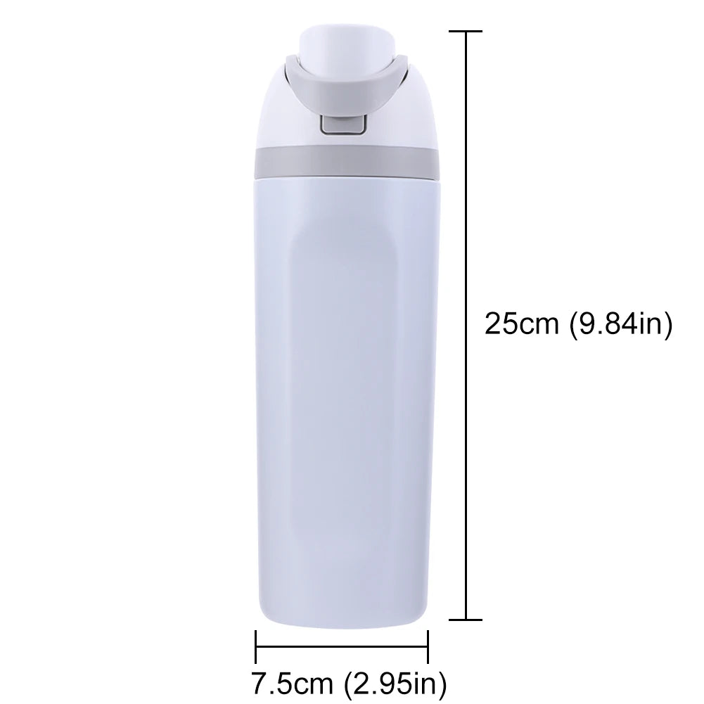 600ml Stainless Steel Insulated Sports Water Bottle with Handle