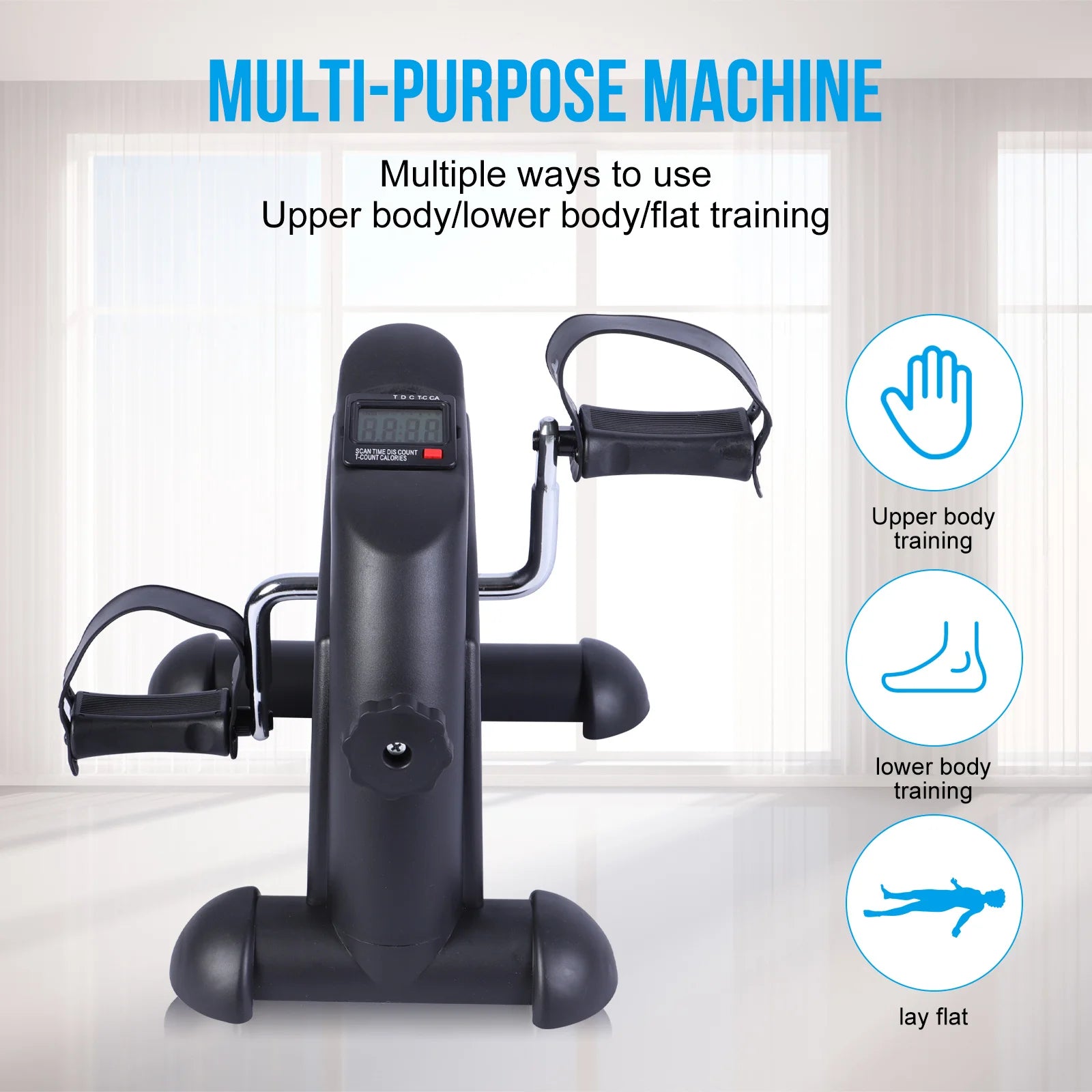 Stepper Exercise Bike With LCD Screen Portable Foot Pedal - Arthur's Wellness Emporium