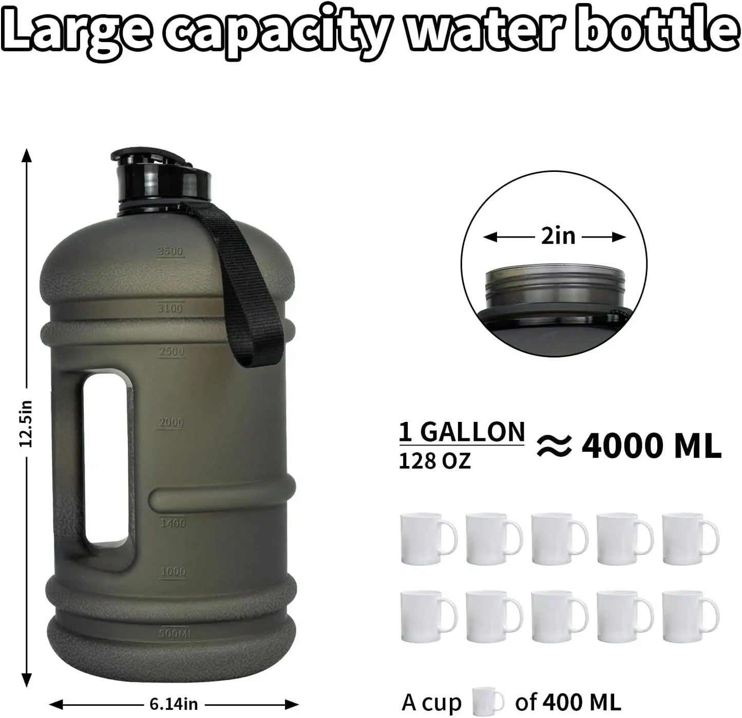 XMSJ Water Bottle With Flip Lid Leak Proof BPA Free