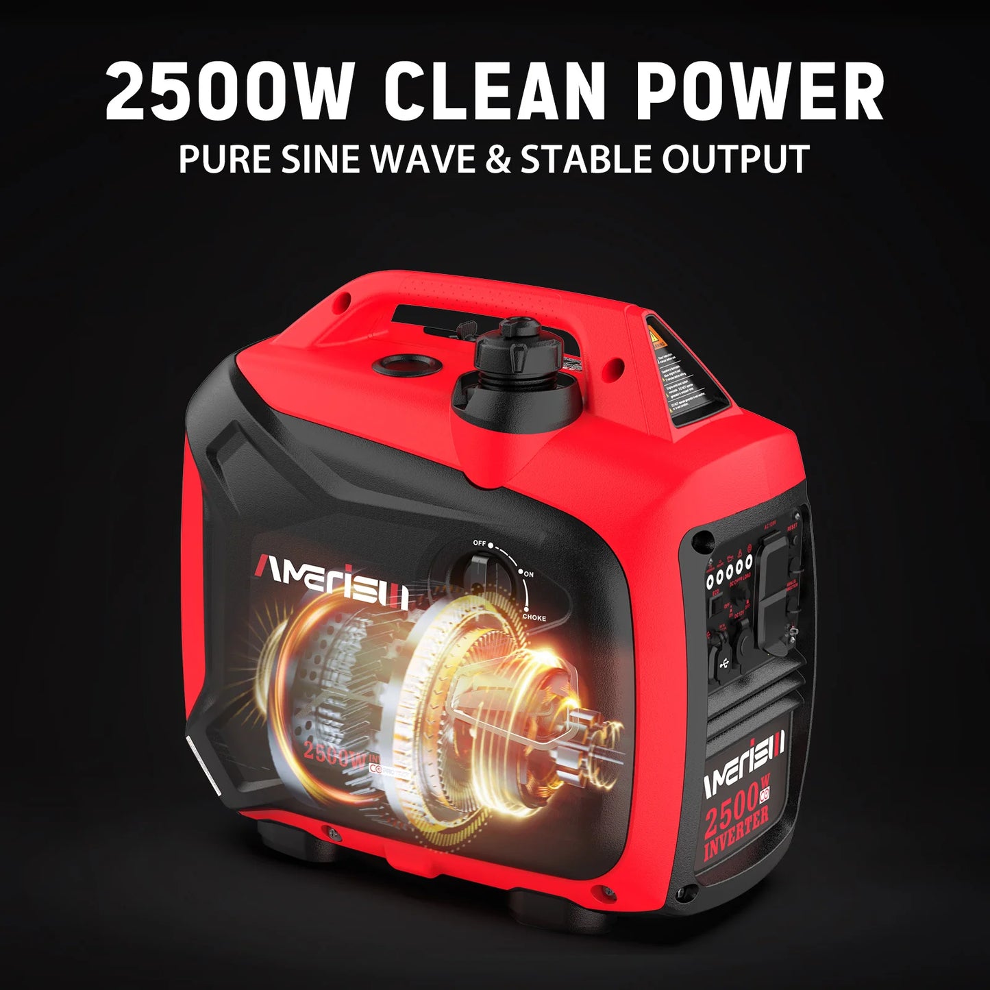 PowerSmart 2500 3800 5000 Gas Powered Inverter Generator CO Sensor - Arthur's Wellness Emporium
