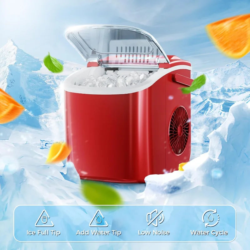 Portable Ice Maker Machine with Automatic Cleaning Feature - Arthur's Wellness Emporium