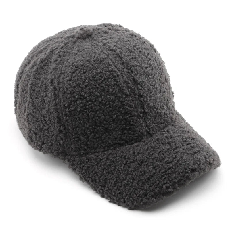COKKCN Autumn Winter Lamb Wool Baseball Cap For Women