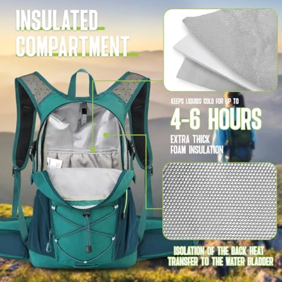 Hydration Backpack Multipurpose Hiking Pack With Insulated Water Bladder - Arthur's Wellness Emporium