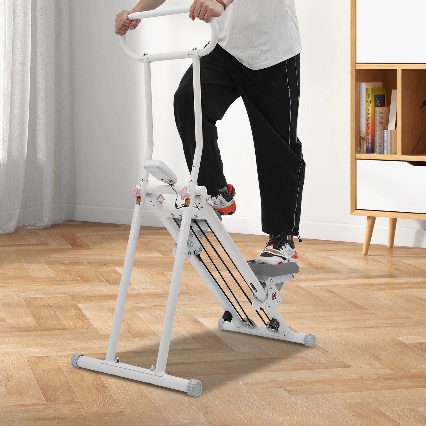 Folding Vertical Climber Machine for Home Gym 300lbs Capacity