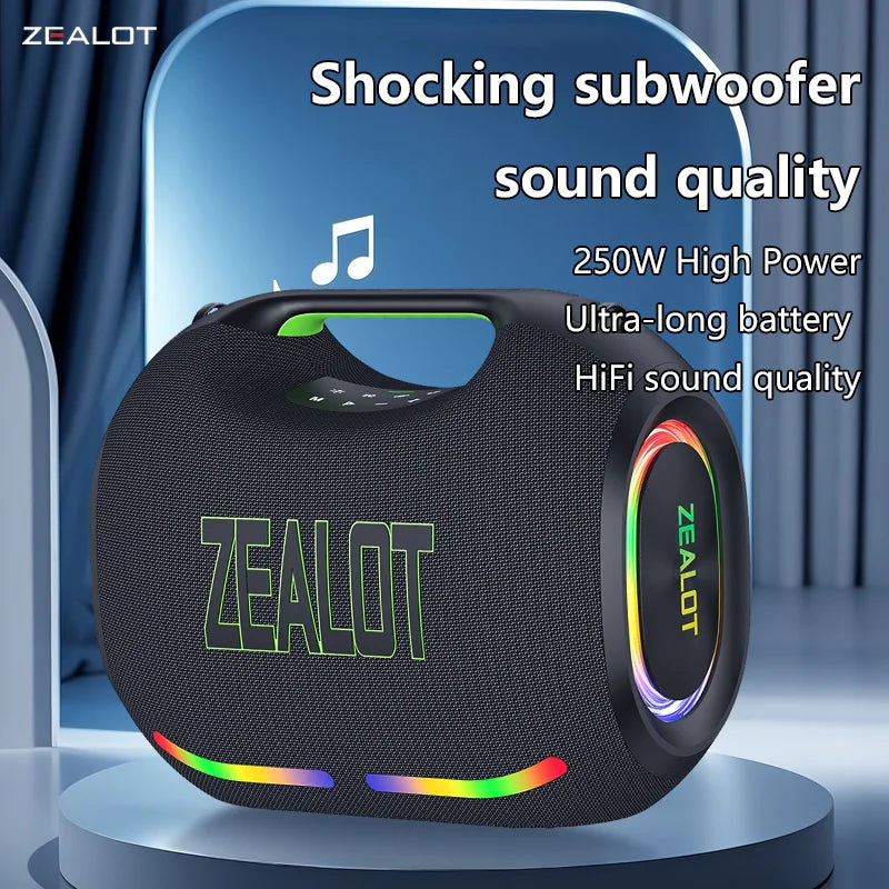 ZEALOT ZE21 250W Wireless Speaker With Carry Handle TWS