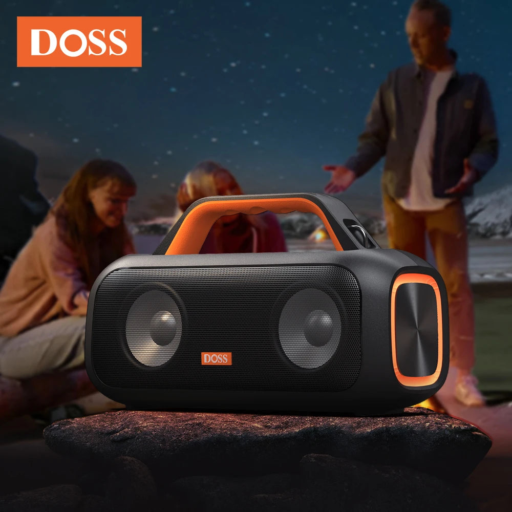 DOSS Outdoor Portable Speaker 60W IPX6 Waterproof Power Bank