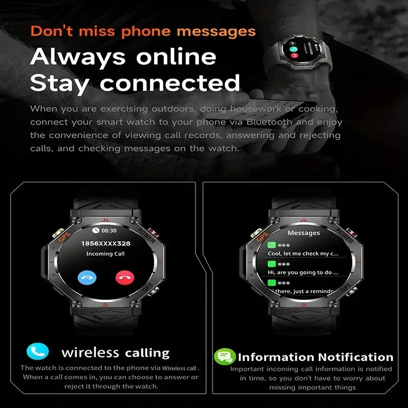 Senbono GPS Smart Watch for Men Built in Bluetooth Call - Arthur's Wellness Emporium