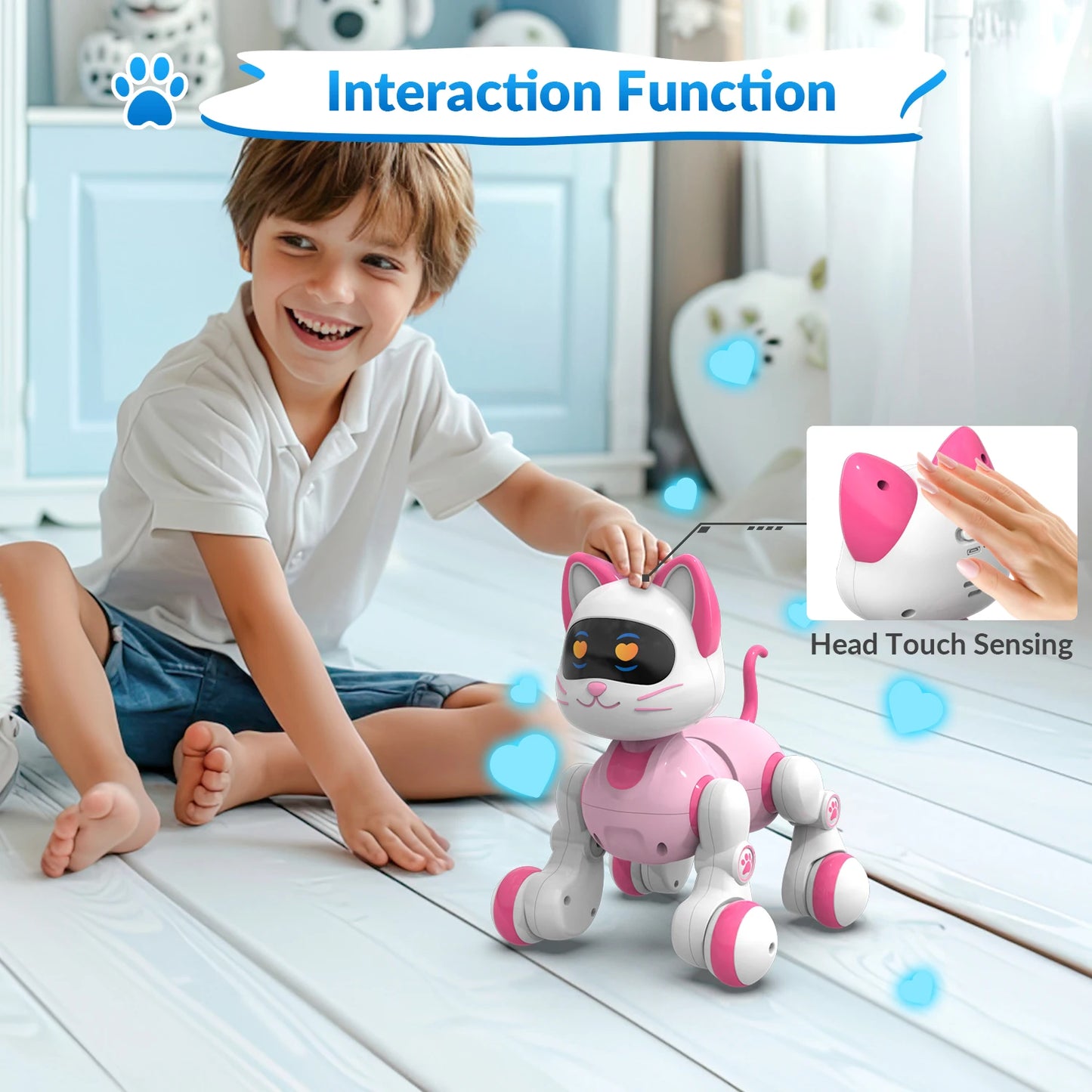 Programmable Remote Control Robot Cat For Kids With Touch Sensing