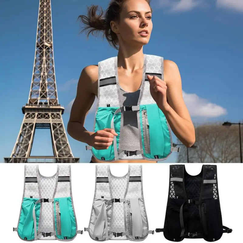 Lightweight Reflective Running Vest with Hydration Pack