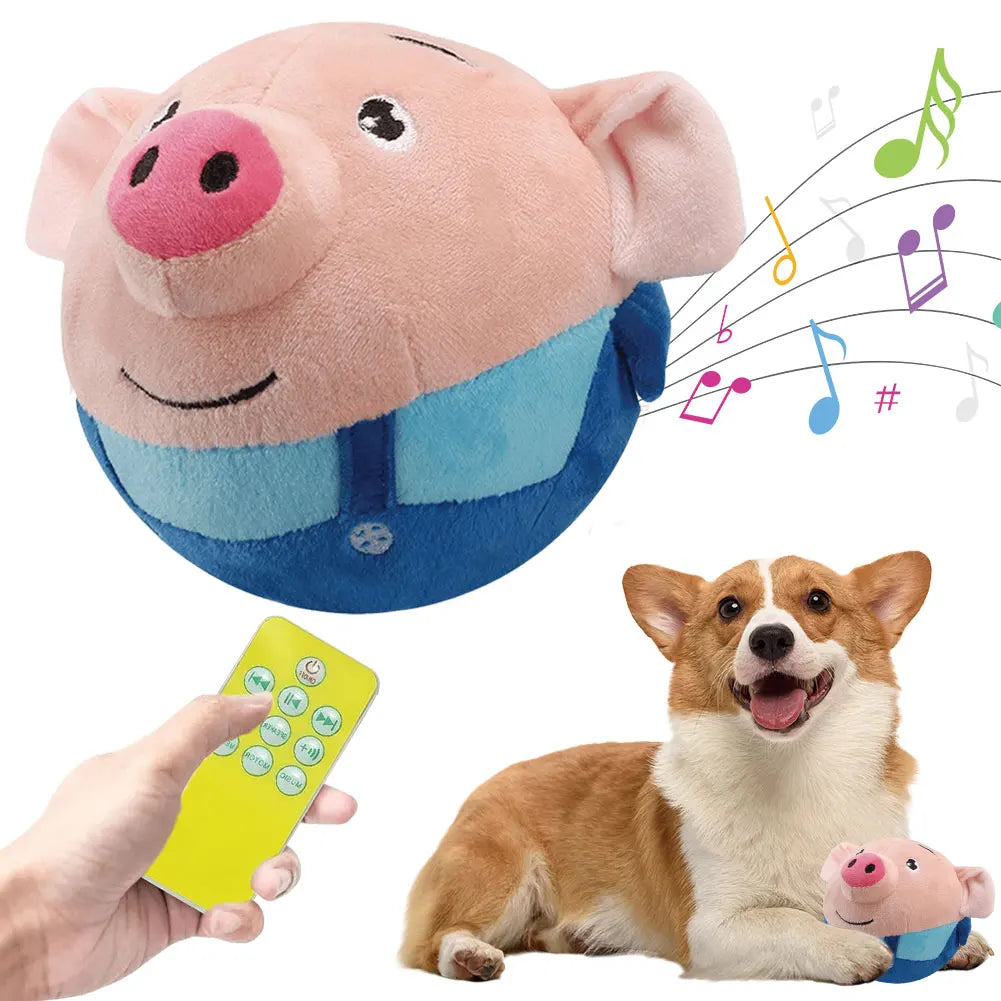 Cartoon Pig Talking Washable Dog Ball Toy USB Rechargeable Pet Ball For Dogs - Arthur's Wellness Emporium