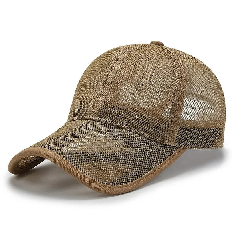 Breathable Openwork Mesh Baseball Cap for Outdoor Sun Protection