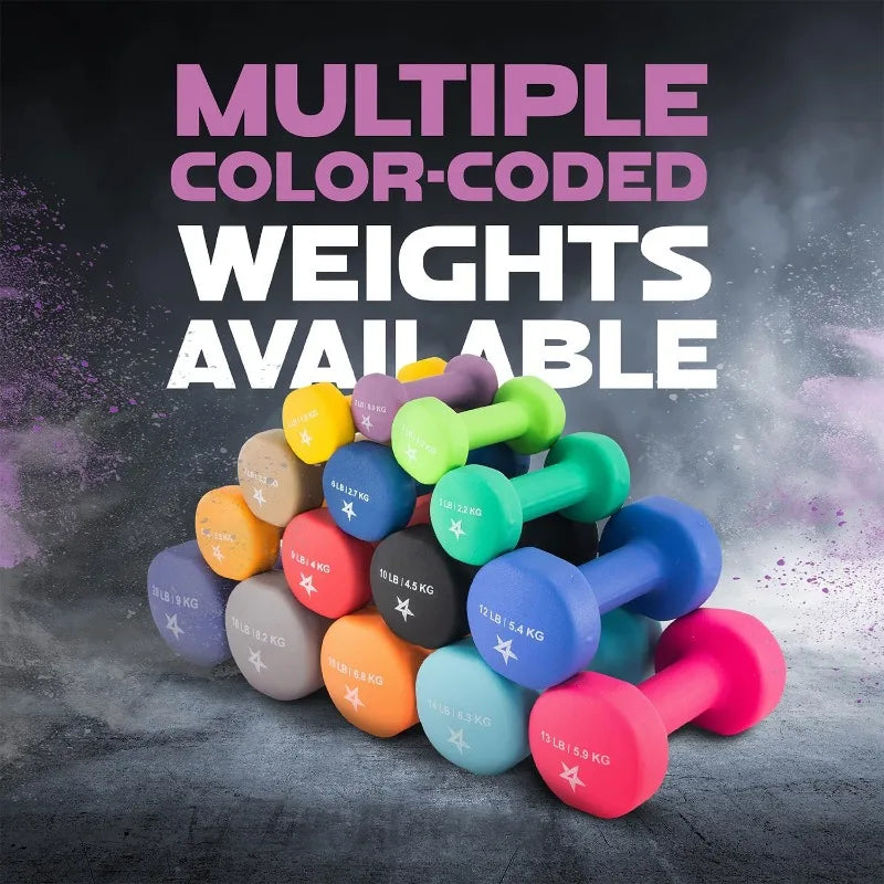 Yes4All Neoprene Dumbbell Hand Weights Set of 2
