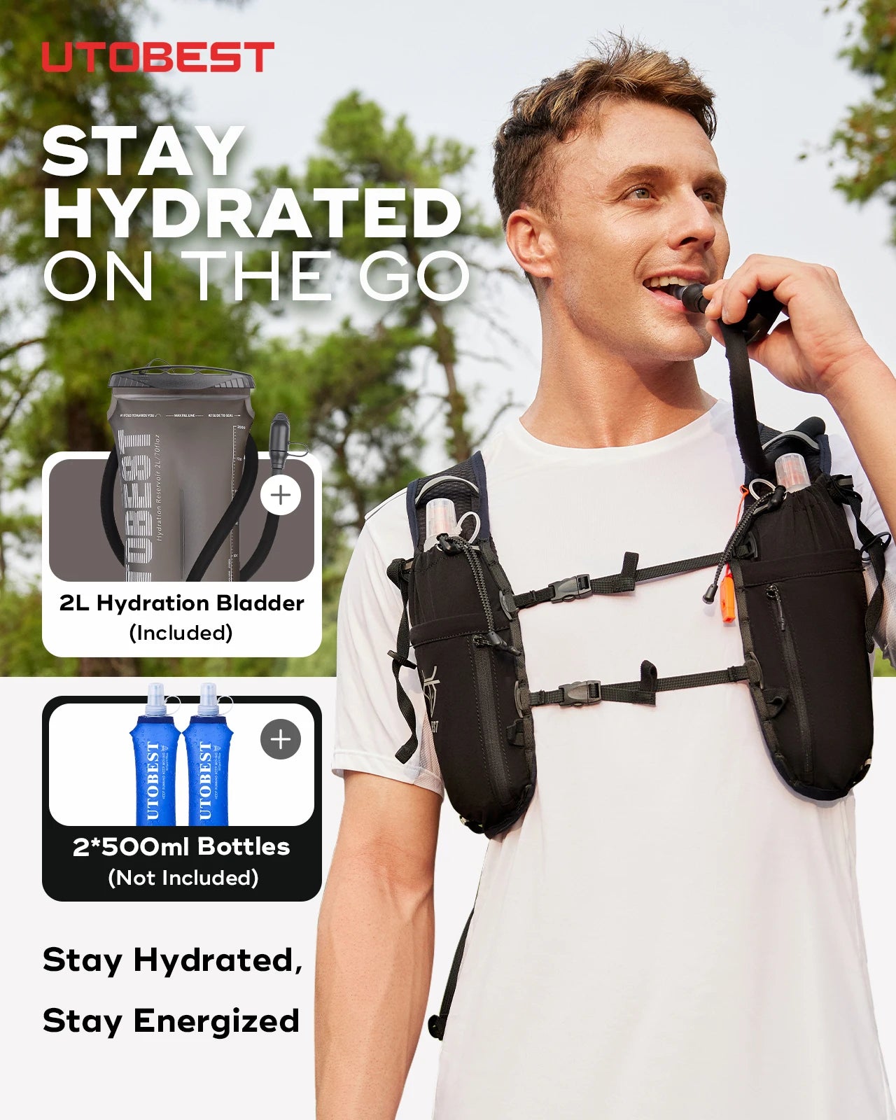 UTOBEST Hydration Backpack for Running Cycling and Hiking - Arthur's Wellness Emporium