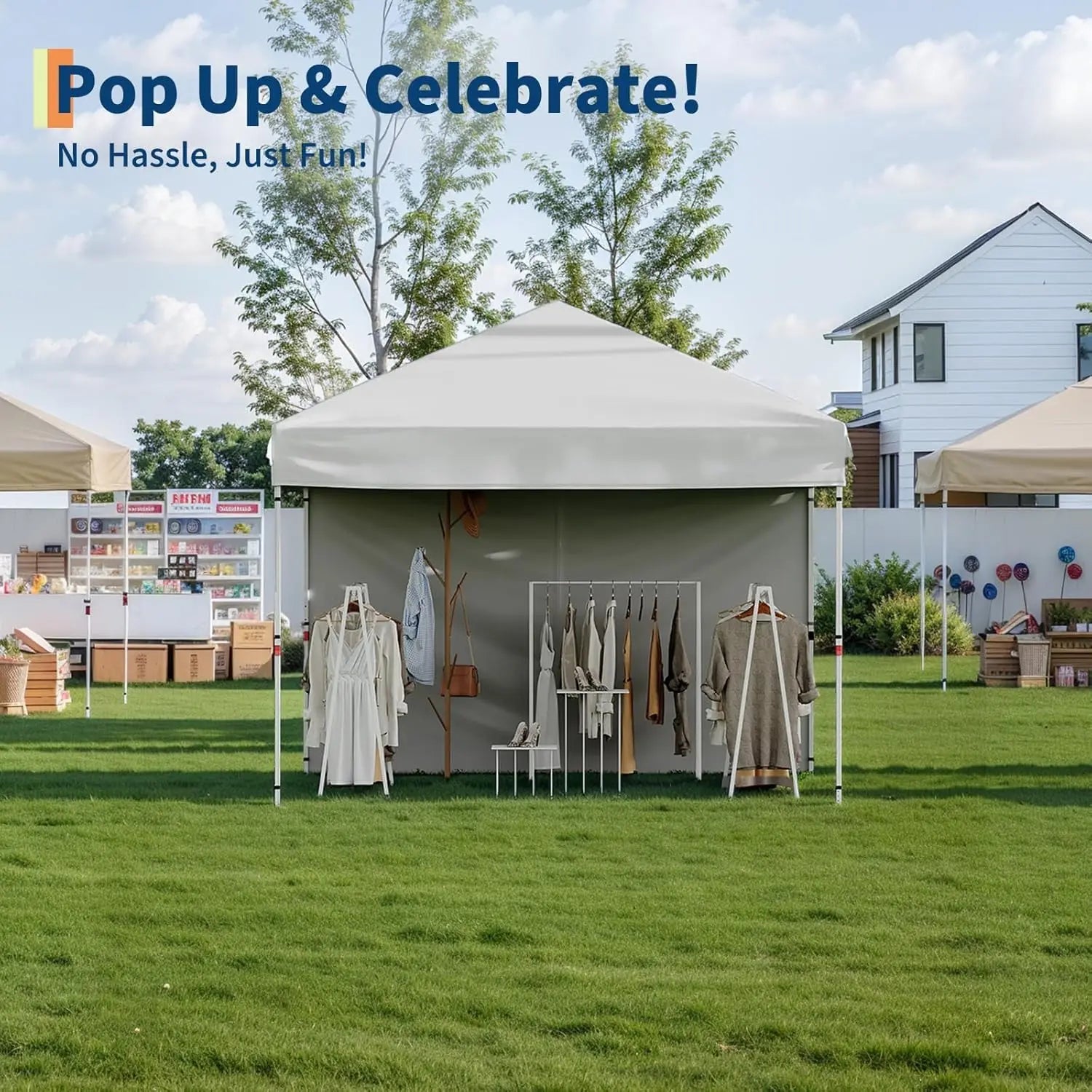 TWISTER Pop Up Canopy Tent With Removable Sidewall Shelter - Arthur's Wellness Emporium