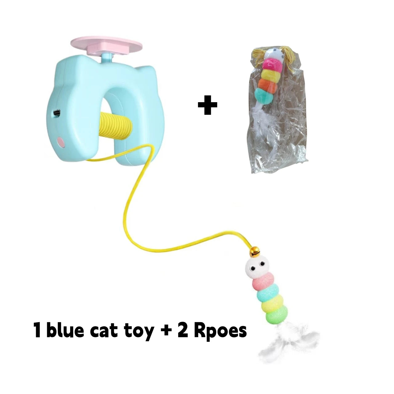 Electric Cat Toy With Auto Swing Ropes and Feather Teaser - Arthur's Wellness Emporium
