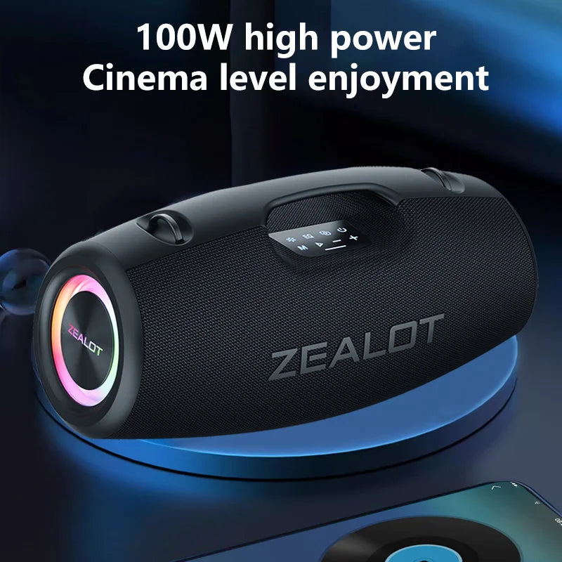 Zealot S78 100W Wireless Speakers Dream Light Outdoor Subwoofer 24000mAh
