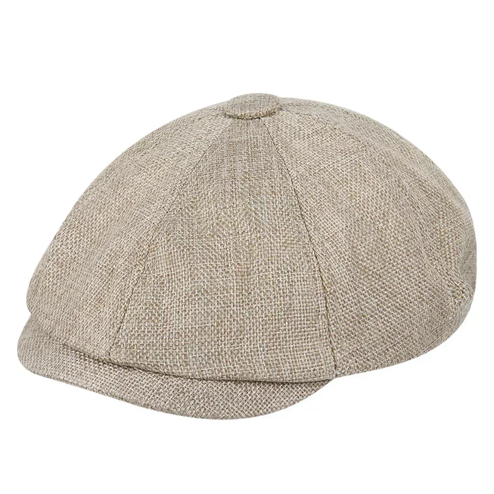 Classic Handwoven Tweed Beret Hat Unisex for Men and Women