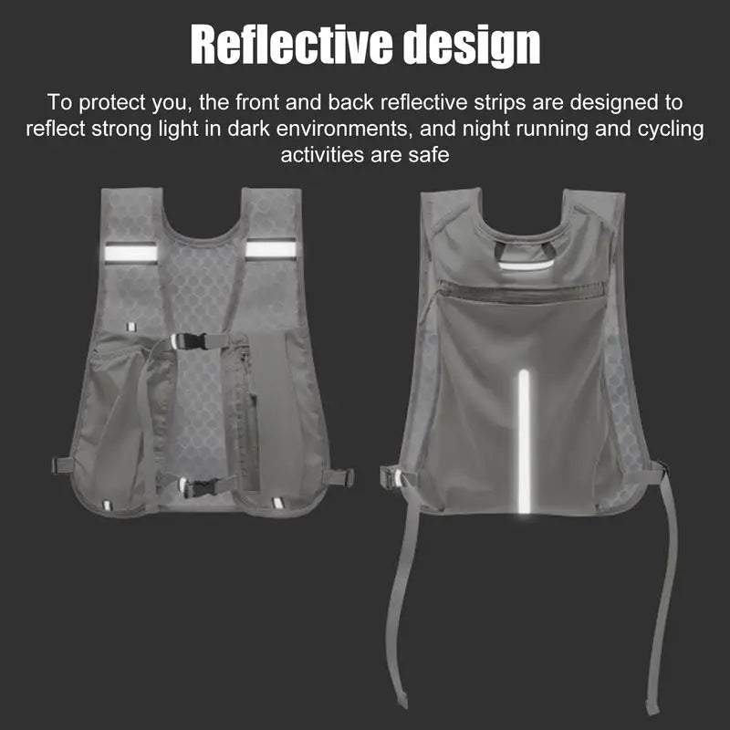 Lightweight Reflective Running Vest with Hydration Pack