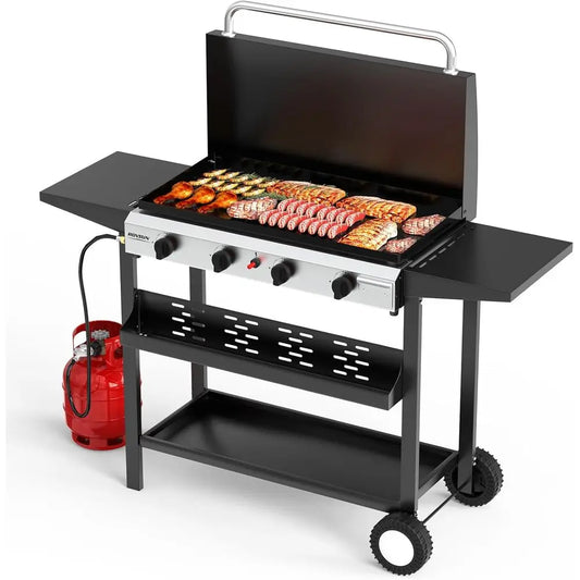 Portable Propane Griddle With Enameled Tray And Electric Ignition - Arthur's Wellness Emporium