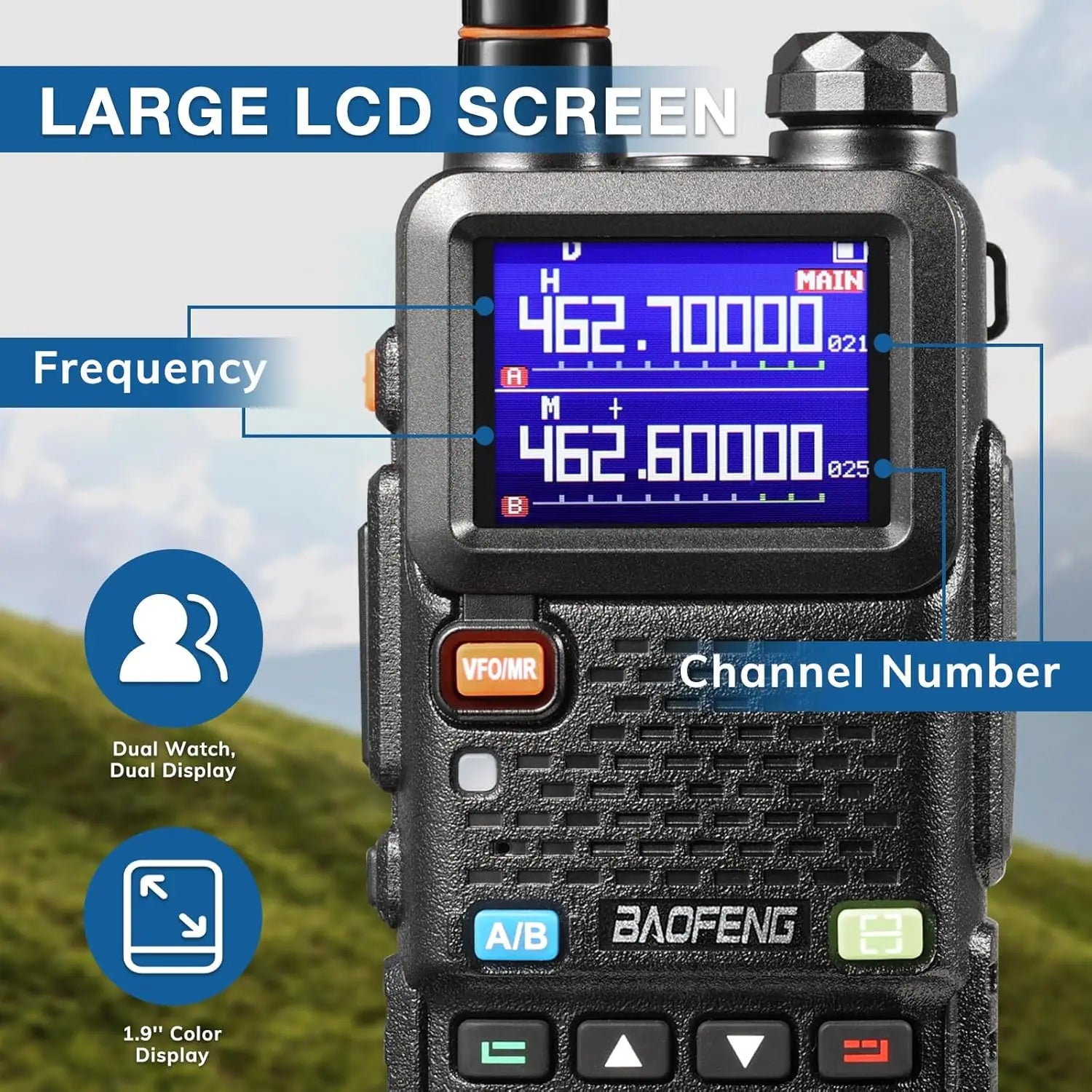 GMRS Two Way Radio 999 Channels NOAA Weather USB C - Arthur's Wellness Emporium
