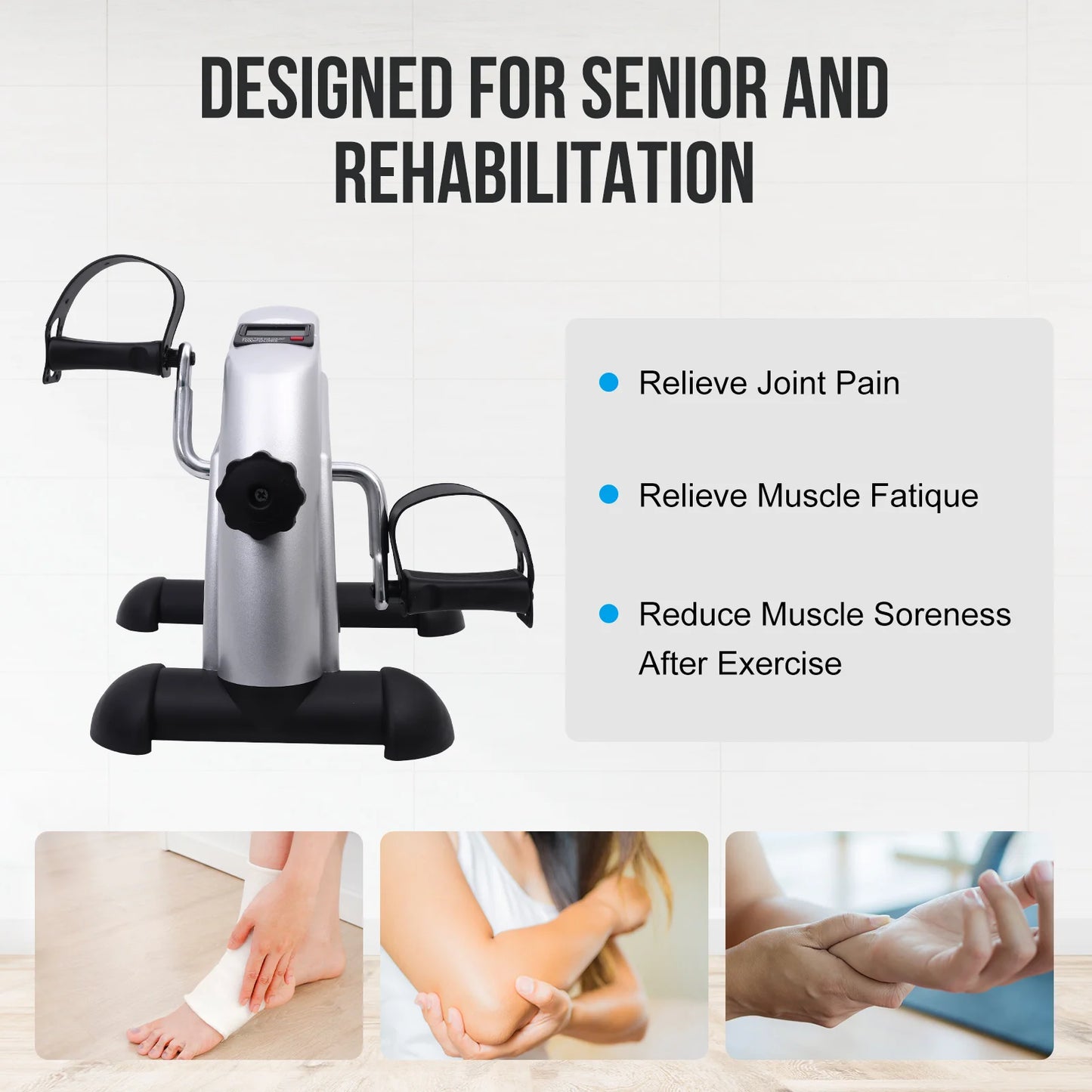 NONED Portable Under Desk Pedal Exerciser With LCD Display - Arthur's Wellness Emporium