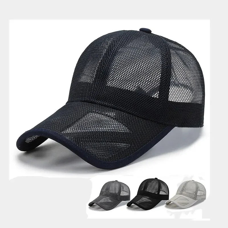 Breathable Openwork Mesh Baseball Cap for Outdoor Sun Protection