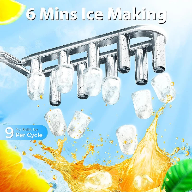 Portable Ice Maker Machine with Automatic Cleaning Feature - Arthur's Wellness Emporium