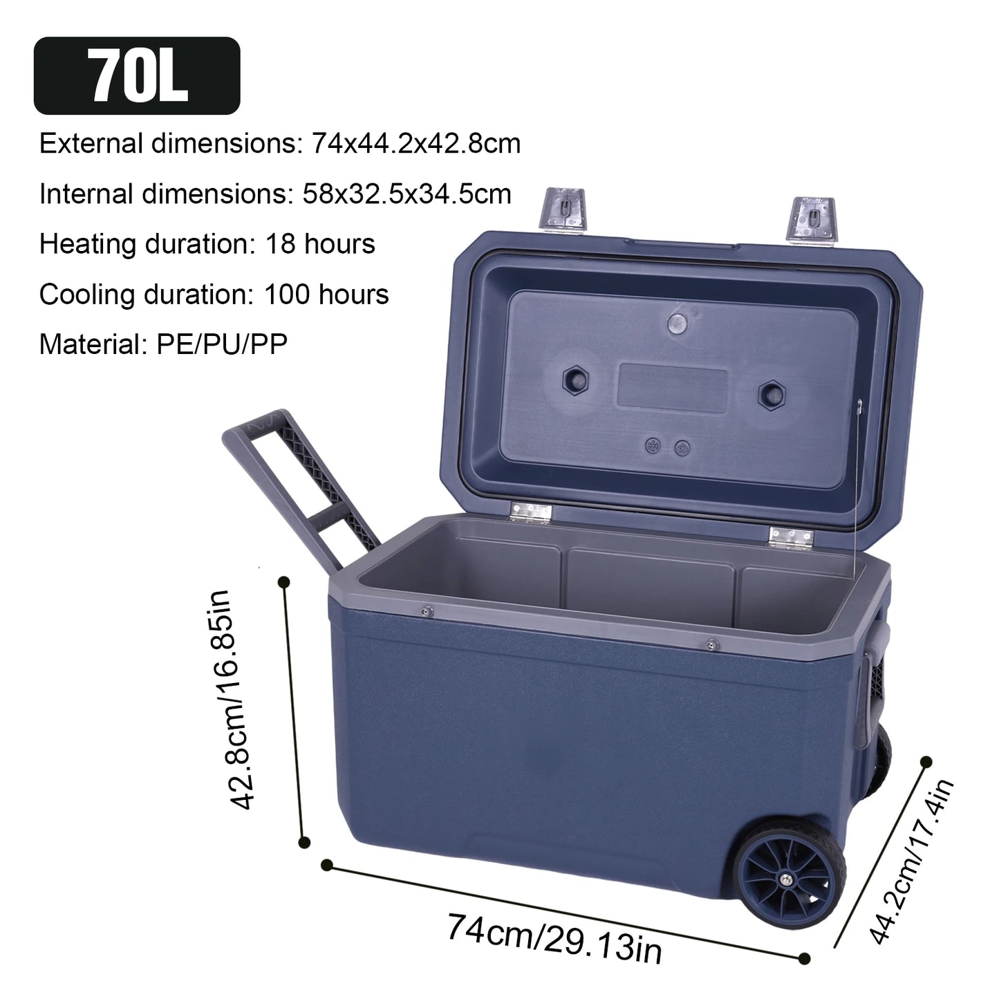 Portable Car Wheel Insulated Cooler Box Lightweight for BBQ Camping - Arthur's Wellness Emporium