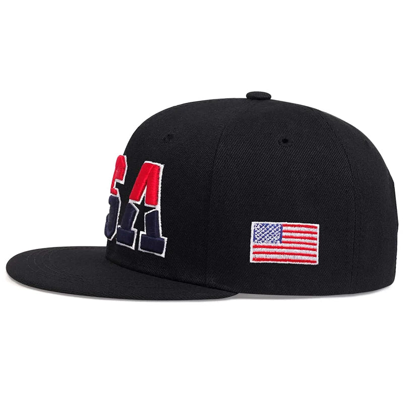 Unisex USA Letter Embroidered Hip Hop Adjustable Hat - Arthur's Wellness Emporium
