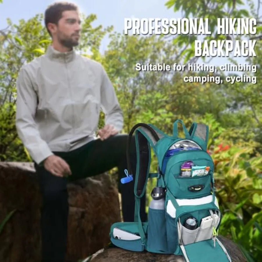 Hydration Backpack Multipurpose Hiking Pack With Insulated Water Bladder - Arthur's Wellness Emporium