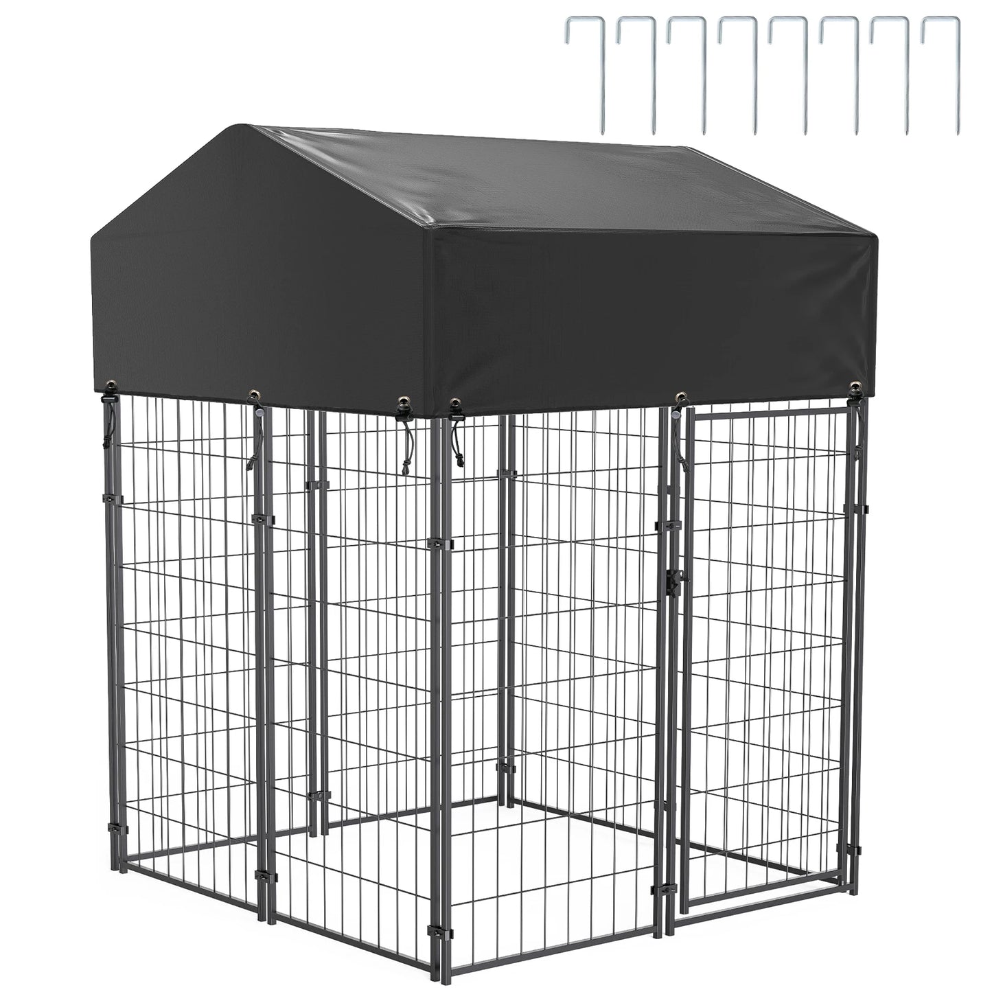 BINGOPAW Dog Kennel Outdoor Welded Wire Crate With Cover - Arthur's Wellness Emporium