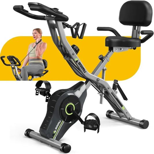 5 In 1 Folding Exercise Bike With Magnetic Resistance