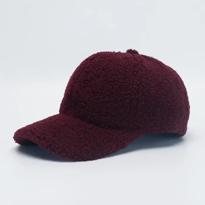 COKKCN Autumn Winter Lamb Wool Baseball Cap For Women