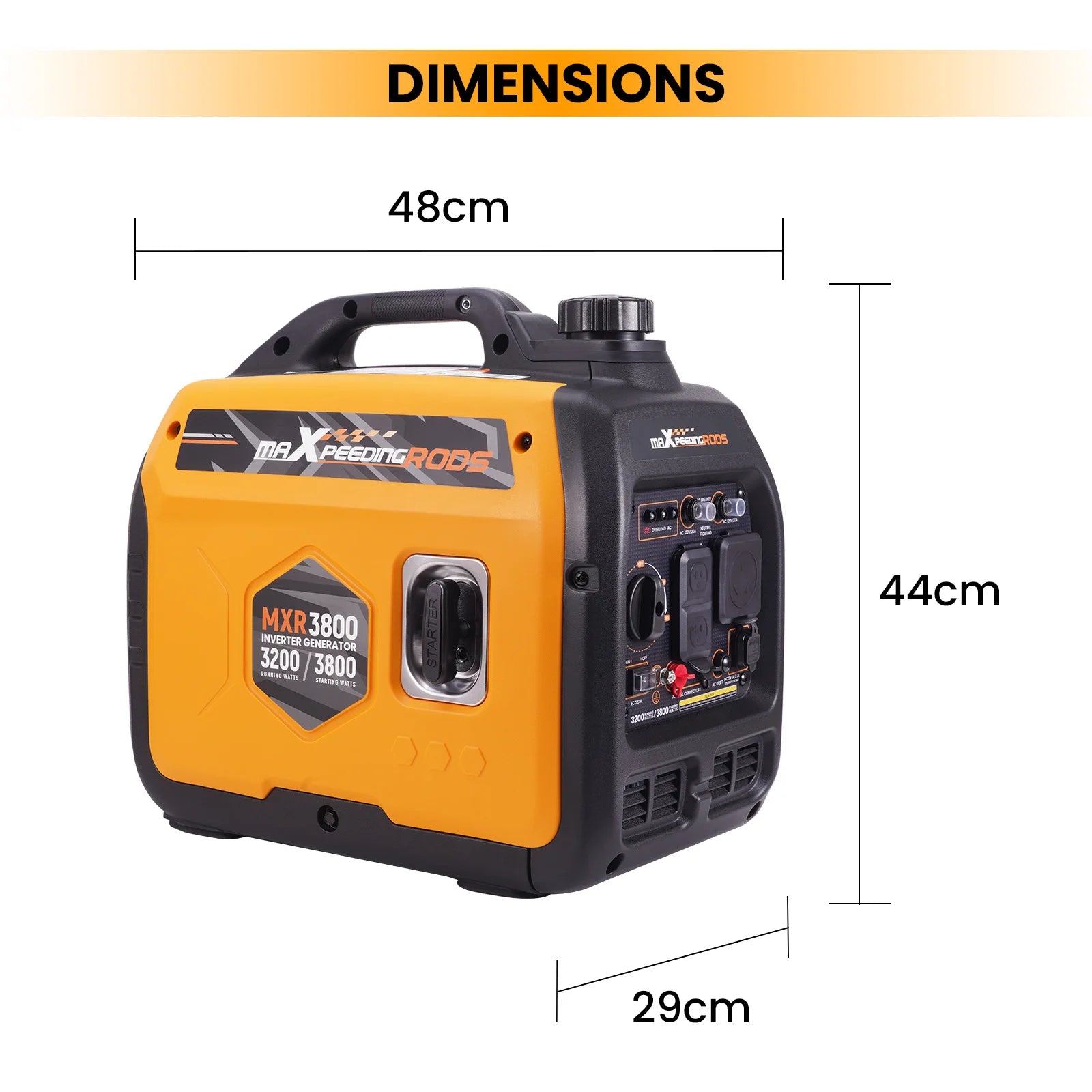 MXR 3800W Portable Gasoline Inverter Generator Quiet for Home RV - Arthur's Wellness Emporium
