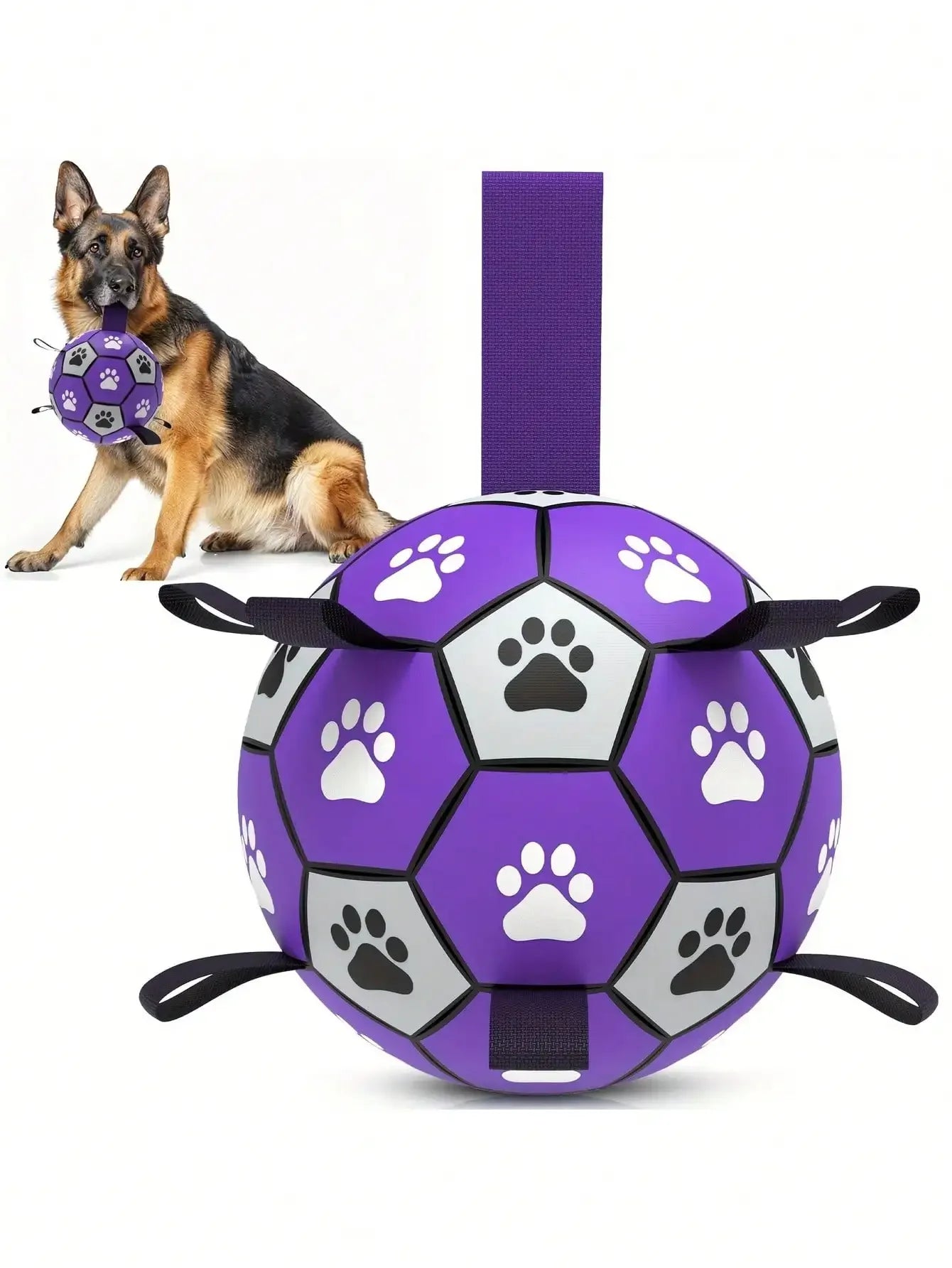 Chew-Resistant Dog Soccer Ball Toy With Air Pump For All Breeds Indoor Outdoor - Arthur's Wellness Emporium