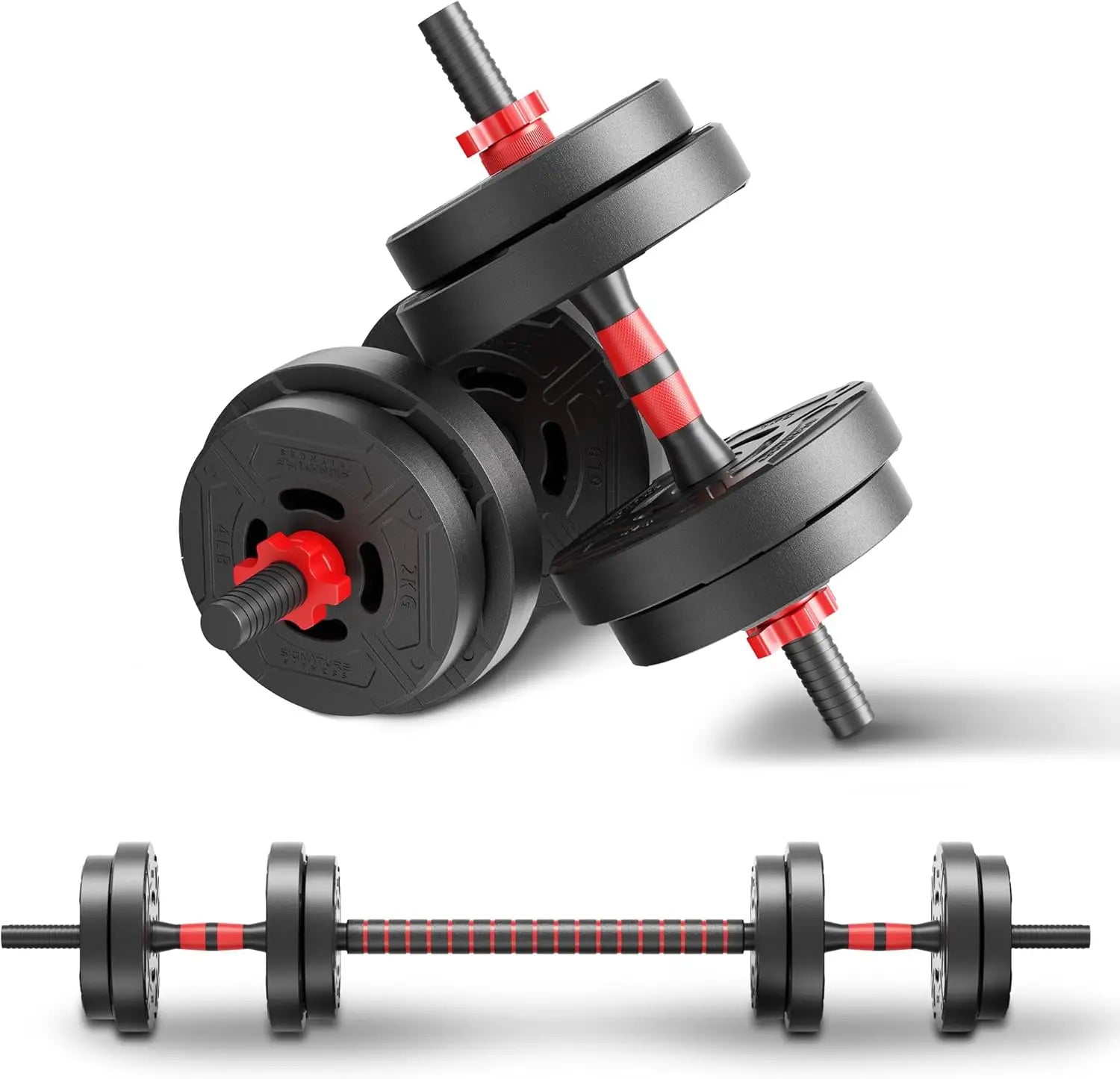 2-In-1 Adjustable Dumbbell and Barbell Set for Home Fitness - Arthur's Wellness Emporium