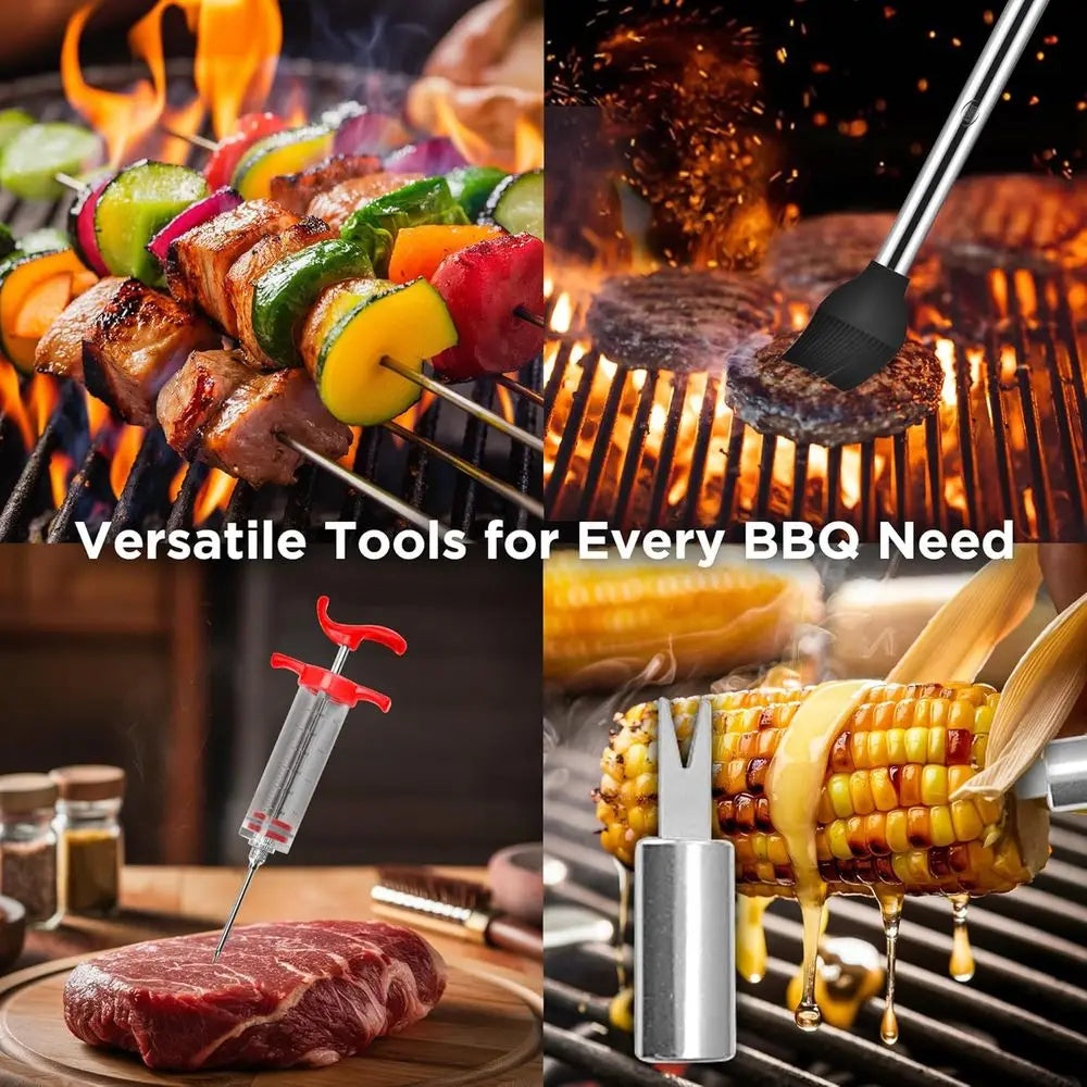 Heavy Duty Stainless Steel 40 Piece BBQ Grill Accessories Set