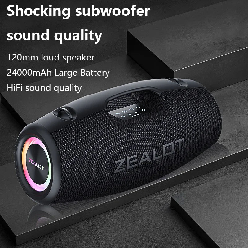 Zealot S78 100W Wireless Speakers Dream Light Outdoor Subwoofer 24000mAh