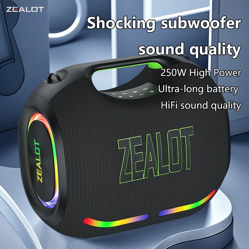 ZEALOT ZE21 250W Wireless Speaker With Carry Handle TWS