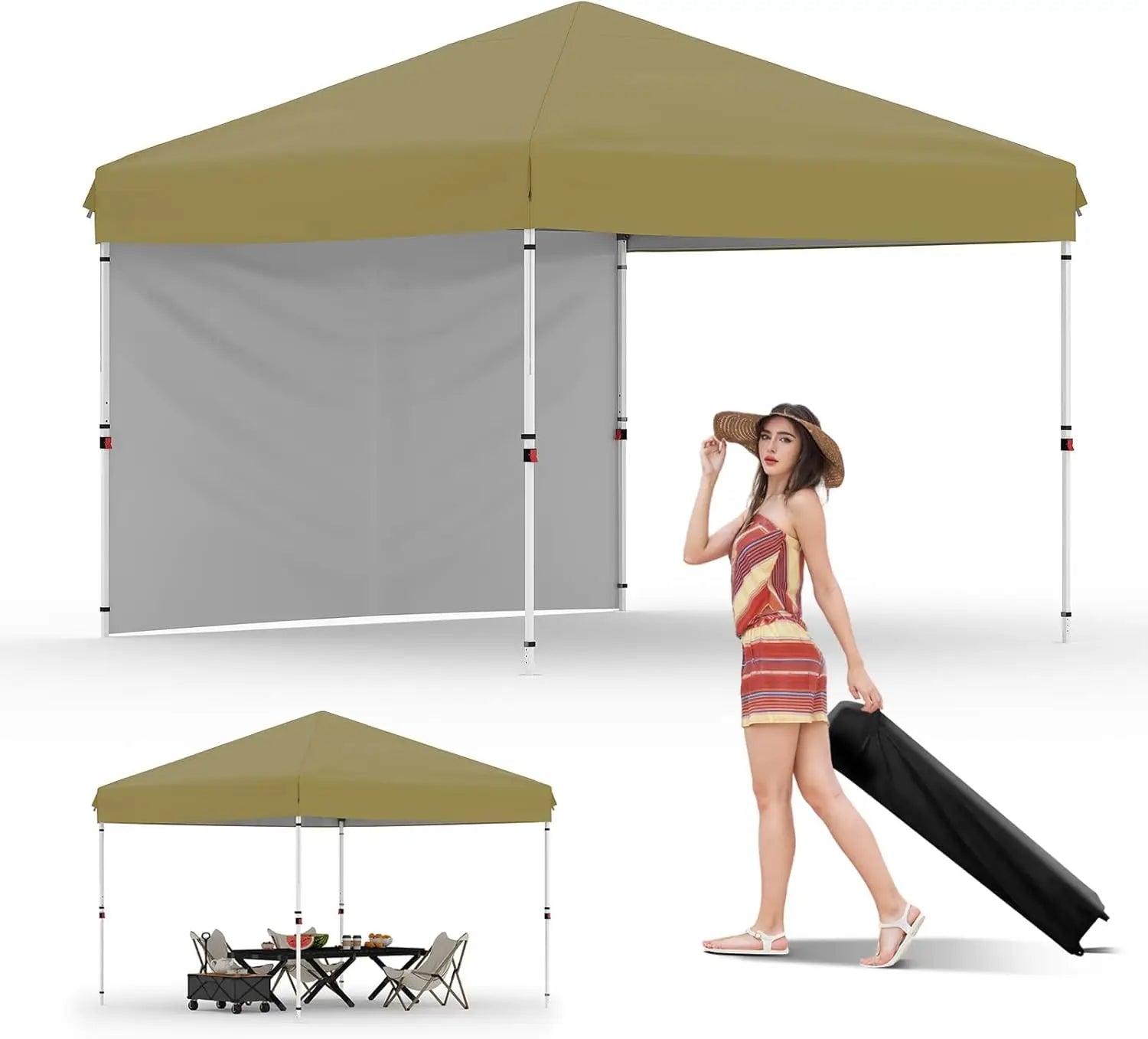 TWISTER Pop Up Canopy Tent With Removable Sidewall Shelter - Arthur's Wellness Emporium