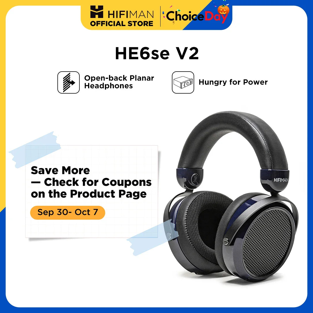 Hifiman HE6se Open-Back Planar Magnetic Headphones
