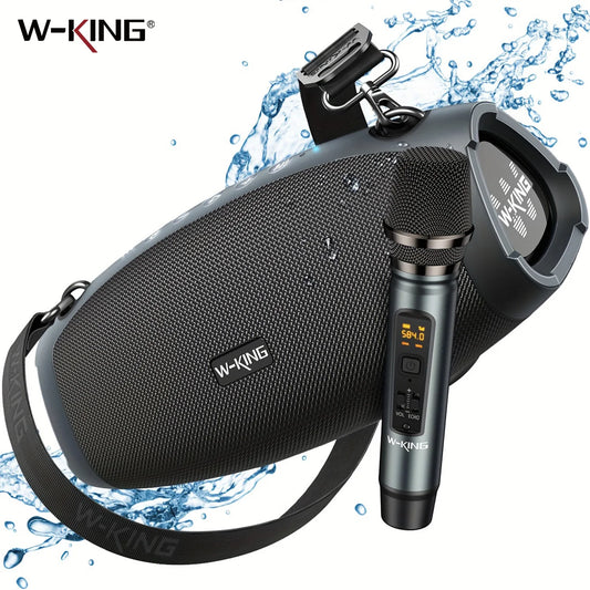 W-King Portable Bluetooth Speaker 70W With Wireless Microphone Waterproof Outdoor