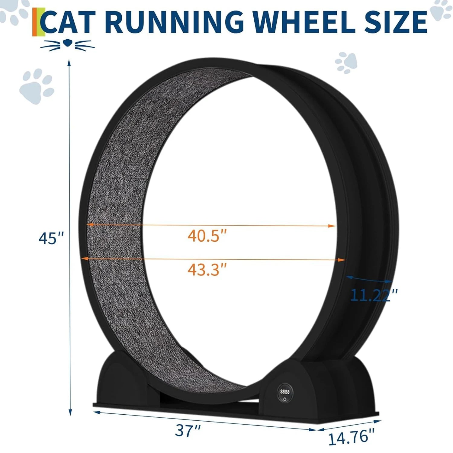 HiMISSCN Cat Exercise Wheel Indoor Running Wheel For Cats - Arthur's Wellness Emporium