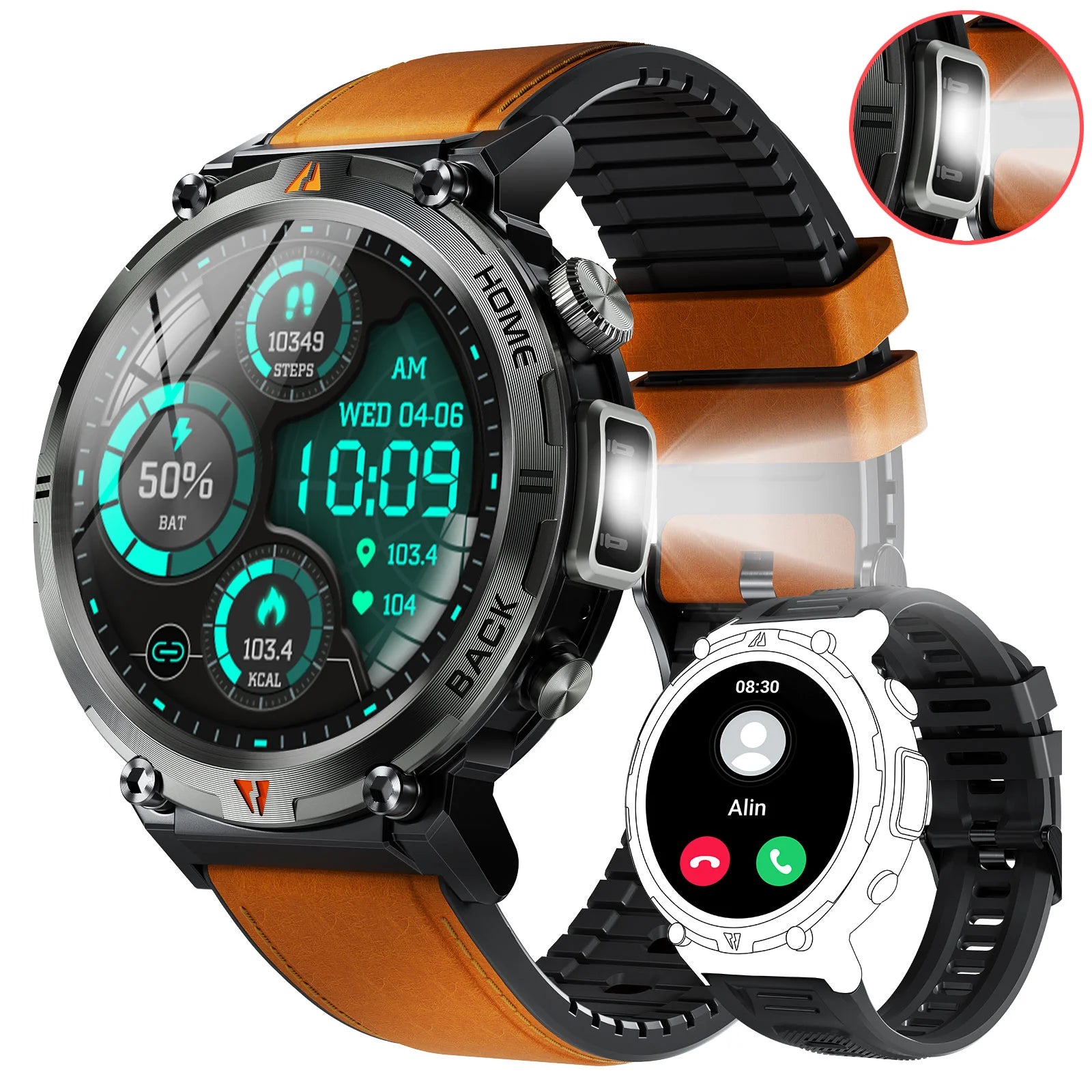 EIGIIS KE3 Smartwatch For Men Bluetooth Call Full Touch Monitor - Arthur's Wellness Emporium